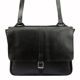   Baleine S22 LIC fekete bőr válltáska, laptoptáska 40 x 30 x 9 cm