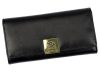 Gregorio GS-100 nagyméretű, fekete női bőr pénztárca 18,5 × 9,5 cm