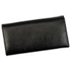 Gregorio GS-100 nagyméretű, fekete női bőr pénztárca 18,5 × 9,5 cm
