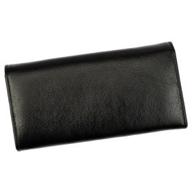   Gregorio GS-100 nagyméretű, fekete női bőr pénztárca 18,5 × 9,5 cm