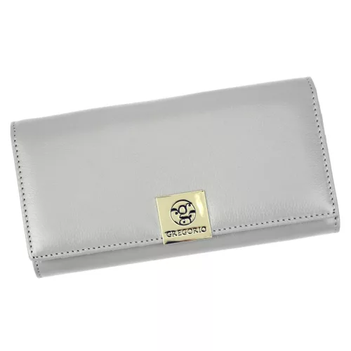 Gregorio GS-106 szürke női bőr pénztárca 19 x 10 x 4 cm