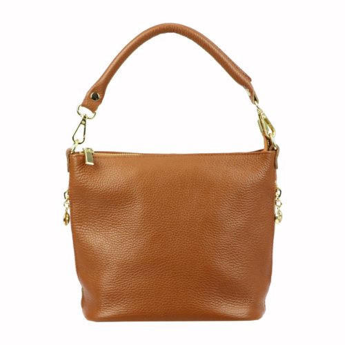 Patrizia 419-040 GOLD konyak női bőr válltáska, oldaltáska 24 x 20 x 13 cm