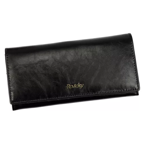 Rovicky 8805-BPRN RFID fekete női bőr pénztárca 18,5 × 9 × 3 cm