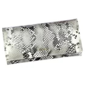   Rovicky 8805-SNR RFID ezüst női bőr pénztárca 18,5 x 9,5 cm