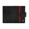 Rovicky N01L-RVTP RFID fekete-piros férfi bőr pénztárca 13 x 10 cm
