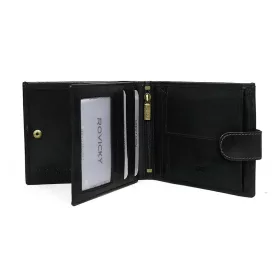   Rovicky N01L-RVTP RFID fekete-piros férfi bőr pénztárca 13 x 10 cm