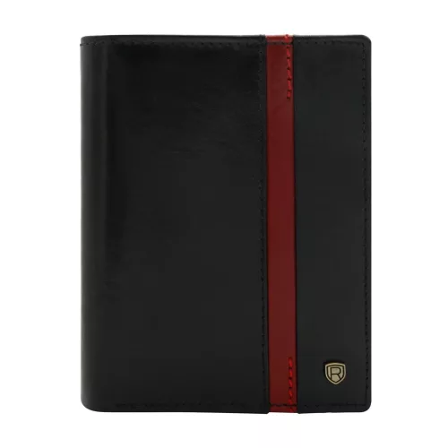 Rovicky N575-RVTP RFID fekete-piros férfi bőr pénztárca 10 x 13 cm