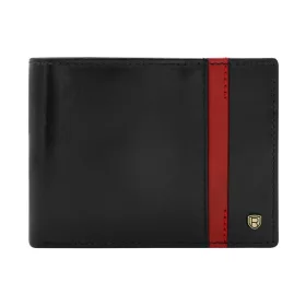   Rovicky N61-RVTP RFID fekete-piros férfi bőr pénztárca 12,5 x 9,5 cm