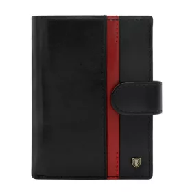   Rovicky N62L-RVTP RFID fekete-piros férfi bőr pénztárca 10.5 x 13 x 2.5 cm
