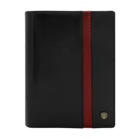   Rovicky N62-RVTP RFID fekete-piros férfi bőr pénztárca 9,5 x 12,5 cm
