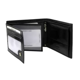   Rovicky N992-RVTP RFID fekete-piros férfi bőr pénztárca 12,5 x 9,5 cm