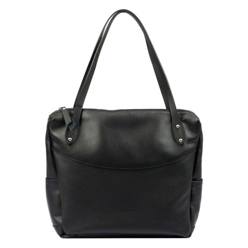 Pierre Cardin 5335 EDF fekete női bőr válltáska 38 x 29 x 13 cm