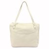 Pierre Cardin 5335 EDF krém női bőr válltáska 38 x 29 x 13 cm