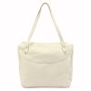 Pierre Cardin 5335 EDF krém női bőr válltáska 38 x 29 x 13 cm