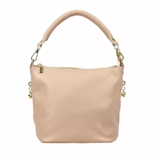 Patrizia 419-040 GOLD púderszínű női bőr válltáska, oldaltáska 24 x 20 x 13 cm