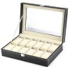 PATRIZIA fekete 12 db-os karóra tartó doboz  30 x 8 x 20 cm