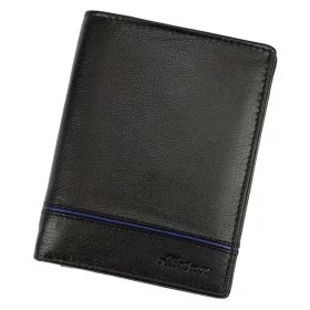  Albatross E-02 fekete férfi bőr pénztárca 9.5 x 12.5 x 2.5 cm
