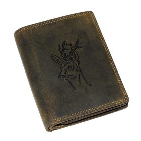   Giorgio Carelli vadász férfi bőr pénztárca őzbak motívummal, RFID védelemmel