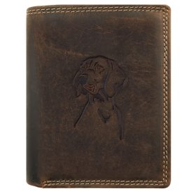   Giorgio Carelli vadász bőr pénztárca vizsla fej motívummal, RFID védelemmel