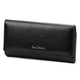   Pierre Cardin 06 ITALY 121 fekete, női bőr pénztárca 19 × 10,5 cm