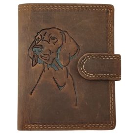  Giorgio Carelli bőr kártyatartó vizsla motívummal, RFID védelemmel
