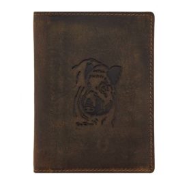   Giorgio Carelli bőr magyar vadászengedély tartó vaddisznófej motívummal, RFID védelemmel