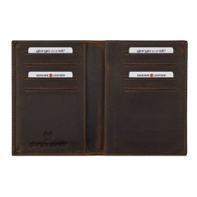   Giorgio Carelli bőr magyar vadászengedély tartó őzbakfej motívummal, RFID védelemmel