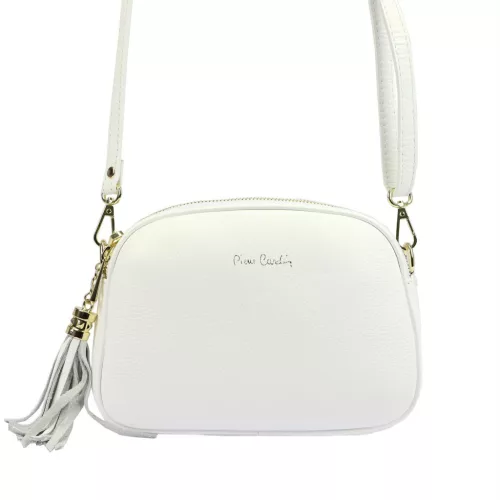 Pierre Cardin 4500 FTT fehér női bőr válltáska 23.5 x 16.5 x 9 cm