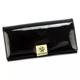  Gregorio LS-122 fekete női bőr pénztárca 19.5 x 10 x 4 cm