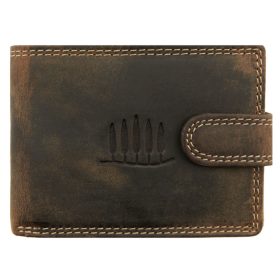   Giorgio Carelli bőr pénztárca fa motívummal RFID védelemmel, 12 × 9,5 cm