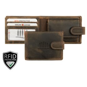   Giorgio Carelli bőr pénztárca fa motívummal RFID védelemmel, 12 × 9,5 cm