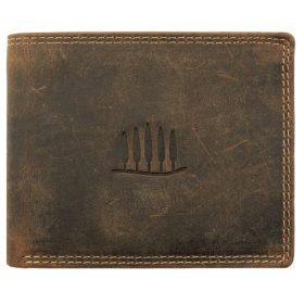   Giorgio Carelli fa motívumos bőr pénztárca RFID védelemmel, 12 × 9,5 cm