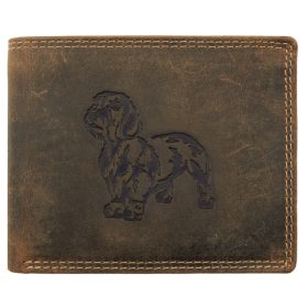  Giorgio Carelli tacskó motívumos bőr pénztárca RFID védelemmel, 12 × 9,5 cm