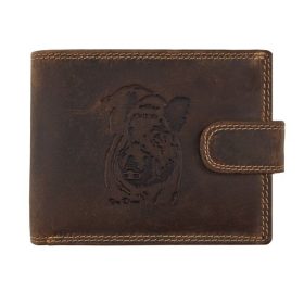   Giorgio Carelli vadász férfi bőr pénztárca vaddisznó fej motívummal, RFID védelemmel