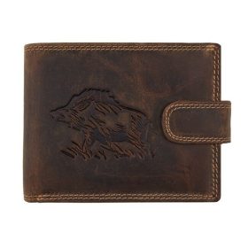   Giorgio Carelli vadász férfi bőr pénztárca vaddisznó motívummal, RFID védelemmel