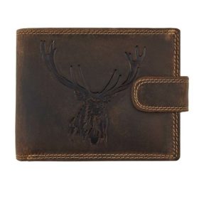   Giorgio Carelli vadász férfi bőr pénztárca szarvas fej motívummal, RFID védelemmel