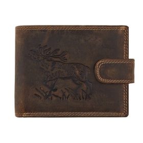   Giorgio Carelli vadász férfi bőr pénztárca szarvas motívummal, RFID védelemmel