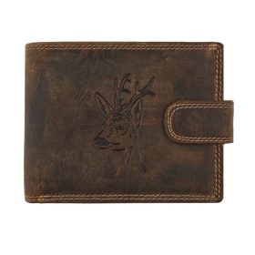  Giorgio Carelli vadász férfi bőr pénztárca őzbak motívummal, RFID védelemmel