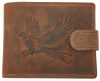 Giorgio Carelli fácán motívumos bőr pénztárca, RFID védelemmel 11,5 x 8,5 cm