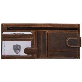   Giorgio Carelli fácán motívumos bőr pénztárca, RFID védelemmel 11,5 x 8,5 cm