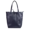 MiaMore 01-014 Z sötétkék női bőr válltáska 40 x 38 x 13 cm