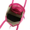 MiaMore 01-014 Z magenta női bőr válltáska 40 x 38 x 13 cm