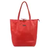MiaMore 01-014 Z piros női bőr válltáska 40 x 38 x 13 cm