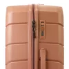 Jony rosegold 5 részes keményfalú bőrönd szett, kozmetikai táskával 30/53/55/67/77 cm