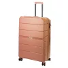 Jony rosegold 5 részes keményfalú bőrönd szett, kozmetikai táskával 30/53/55/67/77 cm