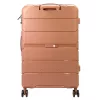 Jony rosegold 5 részes keményfalú bőrönd szett, kozmetikai táskával 30/53/55/67/77 cm