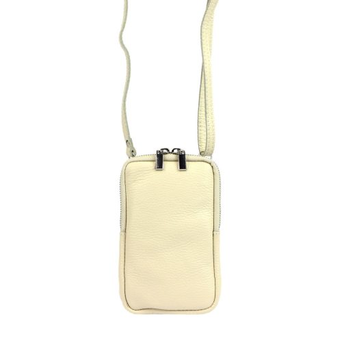 Gregorio MOBI-1 krém női kisméretű bőr válltáska, mobiltartó 11 x 18 x 1.8 cm