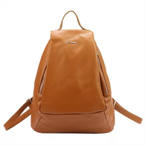 Pierre Cardin FRZ 1750 konyak női bőr hátitáska 33 x 40 x 13 cm