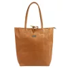 MiaMore 01-014 Z konyak női bőr válltáska, shopper 40 x 38 x 13 cm