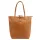 MiaMore 01-014 Z konyak női bőr válltáska, shopper 40 x 38 x 13 cm